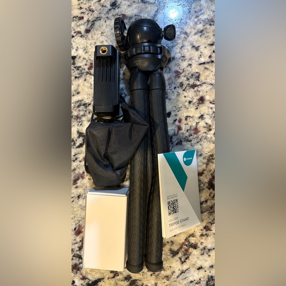 VICSEED Clamp Smartphone Holder Tripod Stand Black Aluminum PDUZ66